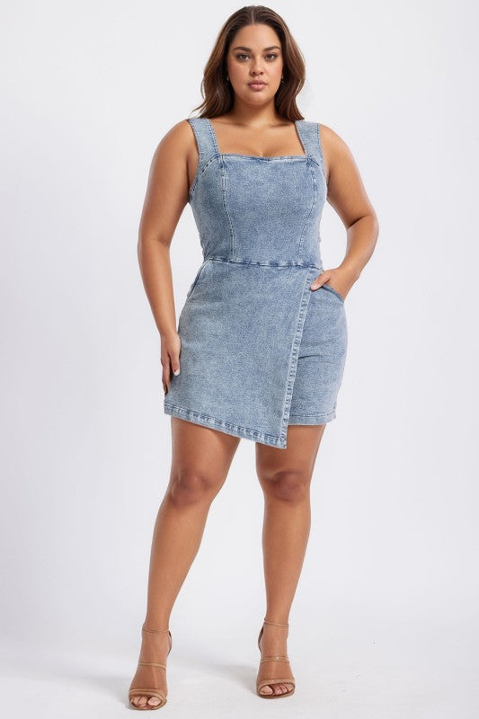 Curve Appeal Denim Romper