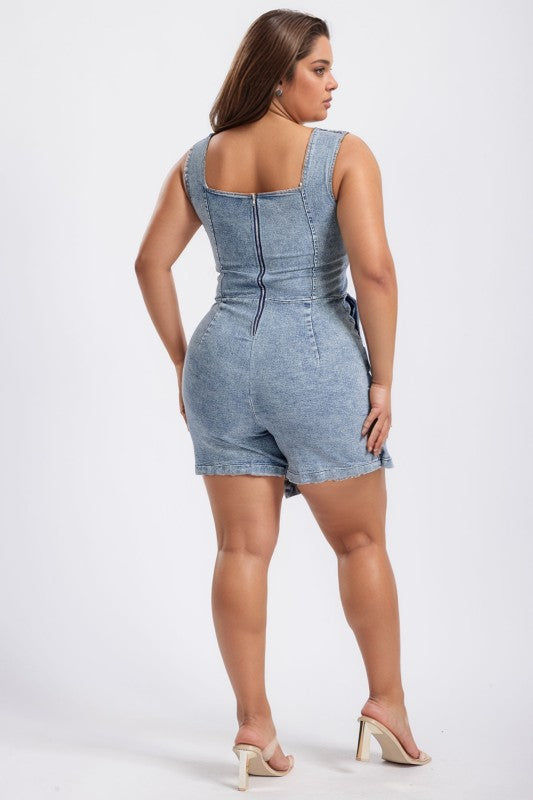 Curve Appeal Denim Romper