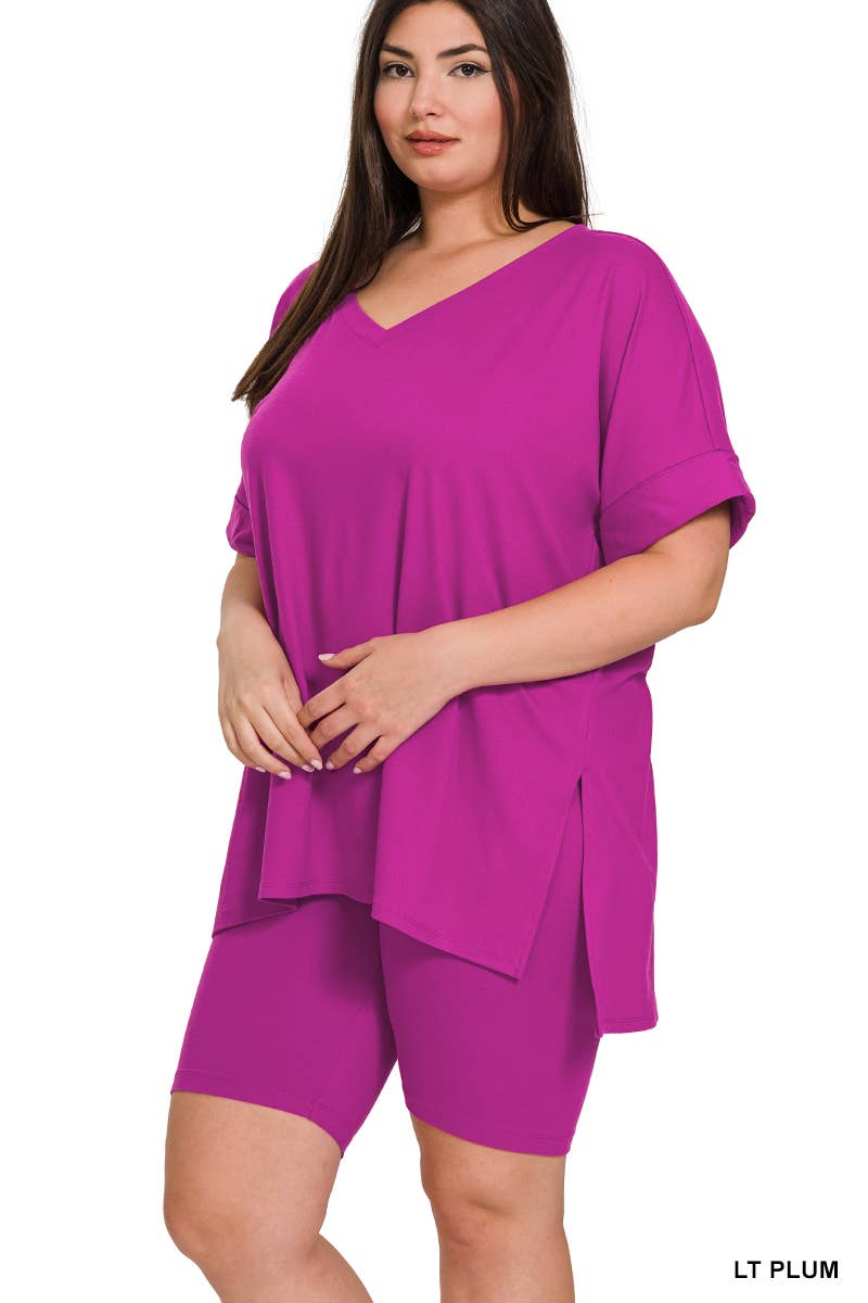 Top & Biker Shorts Set