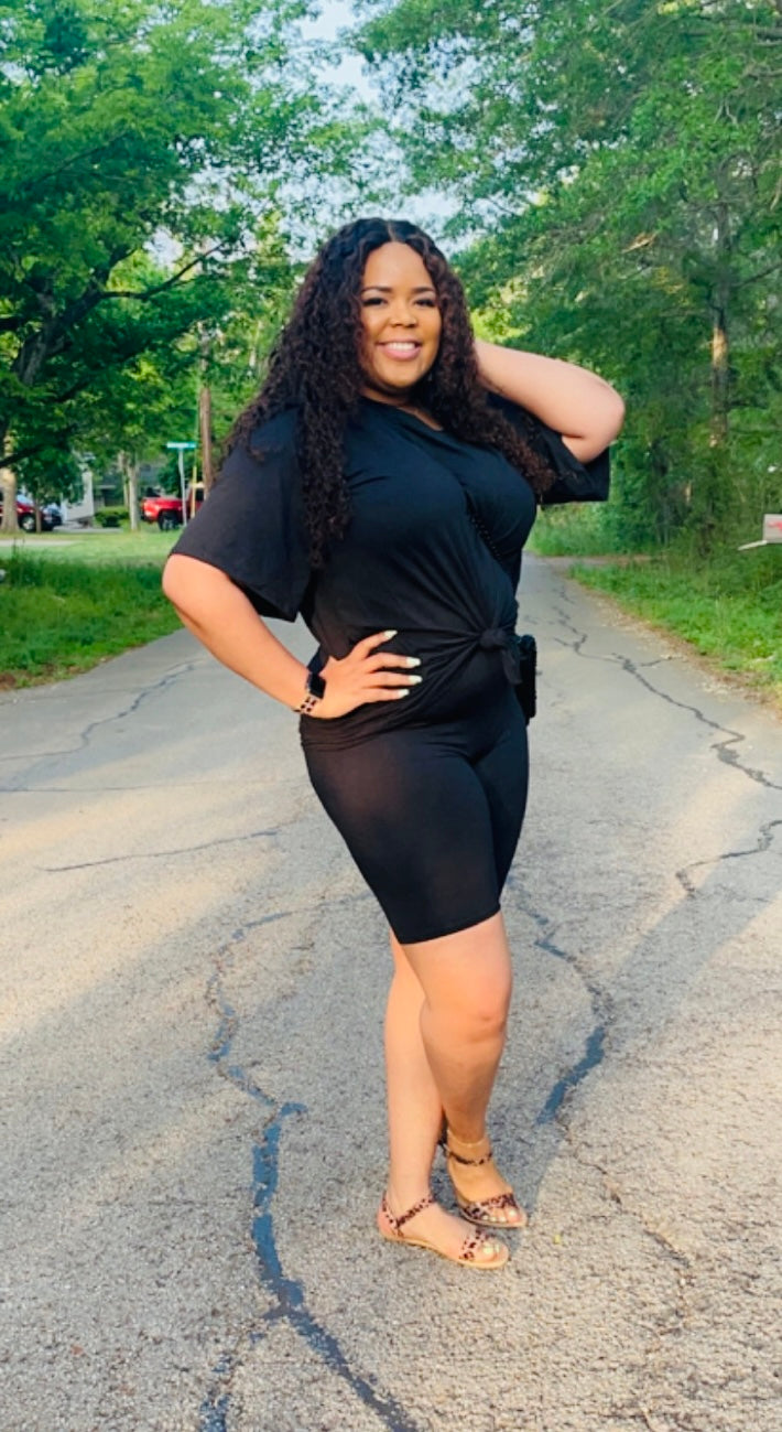 Top & Biker Shorts Set