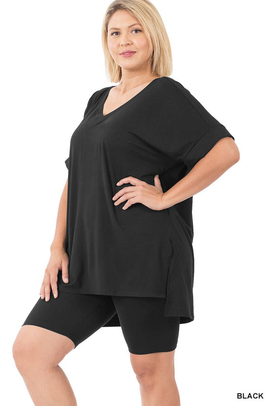 Top & Biker Shorts Set