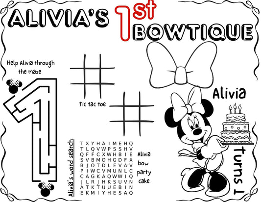 Party Activity Sheets