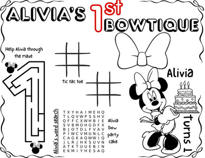 Party Activity Sheets