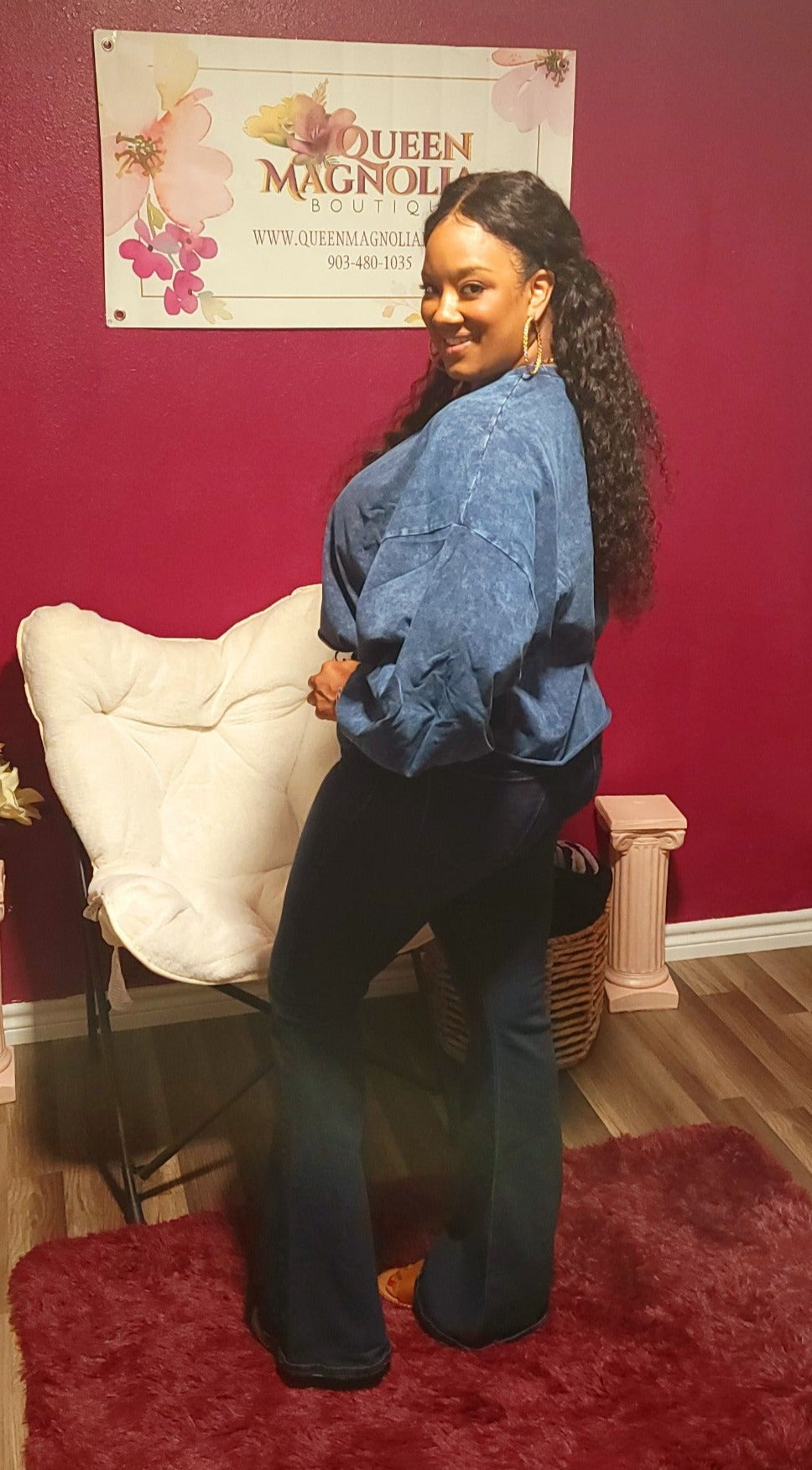 Mineral Wash Cropped Pullover