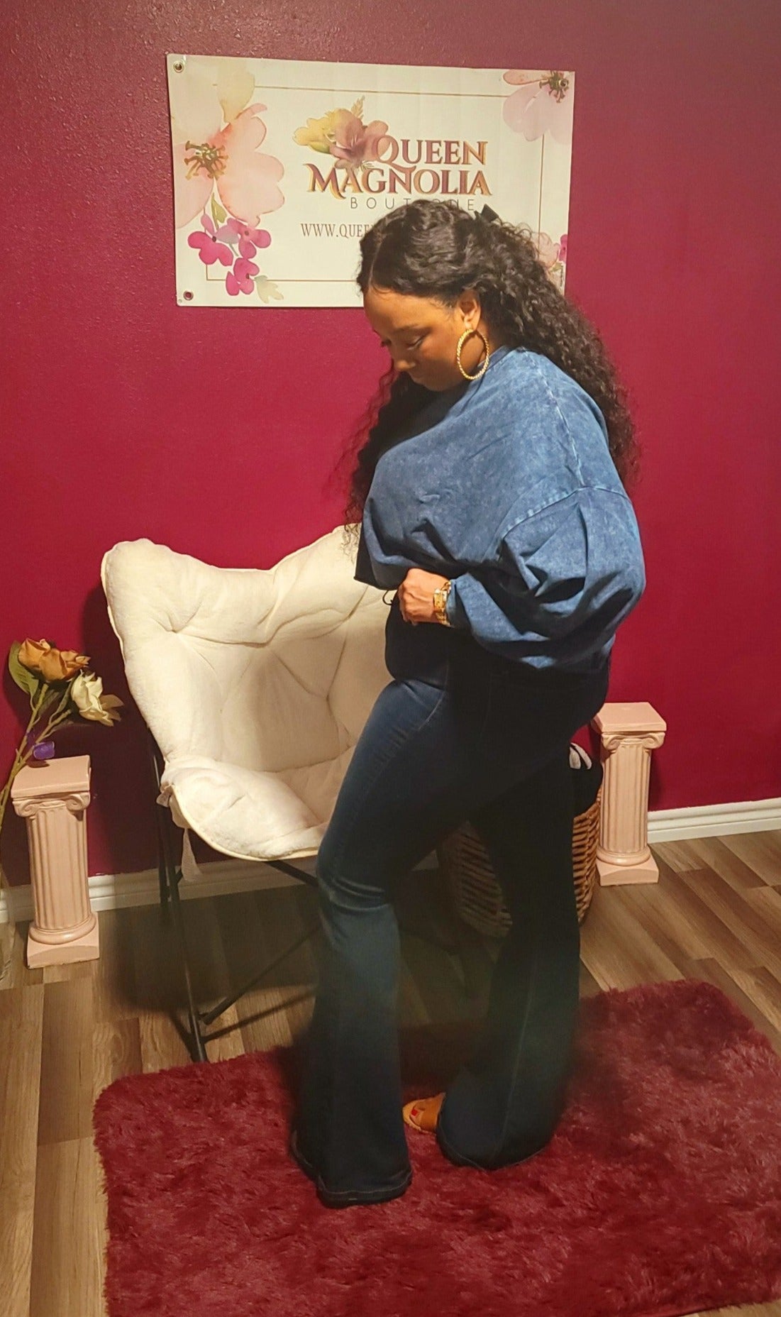 Mineral Wash Cropped Pullover