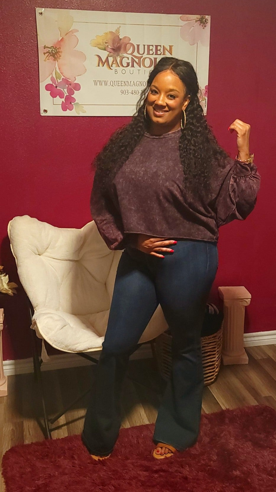 Mineral Wash Cropped Pullover